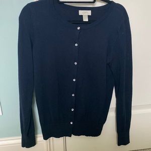 Loft navy blue cardigan size small.